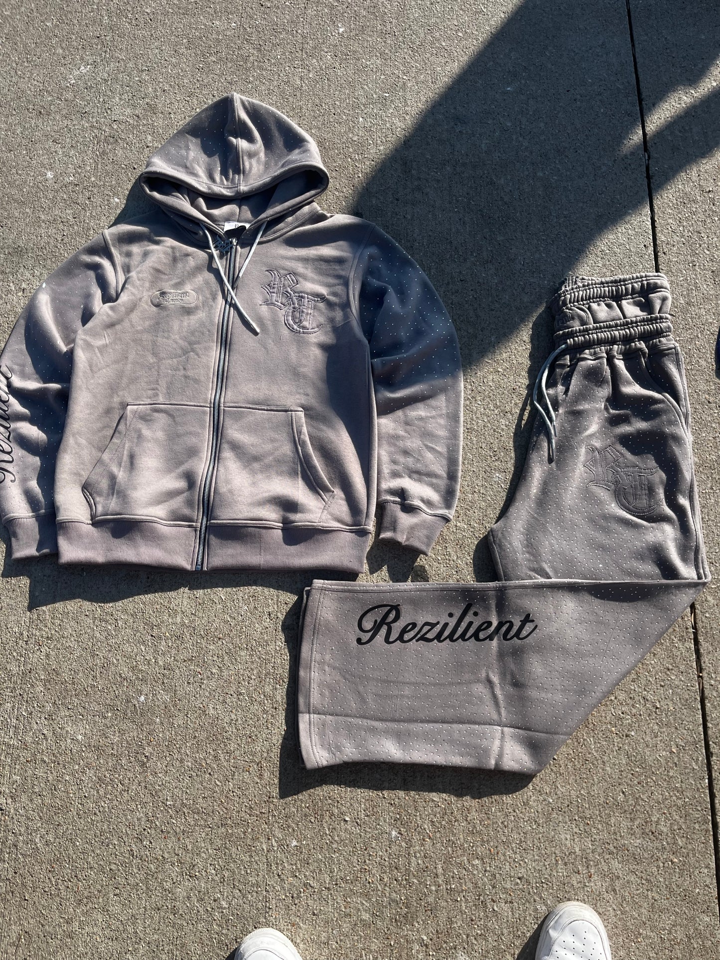 Rezilient Rhinestone Adjustable Band Sweats