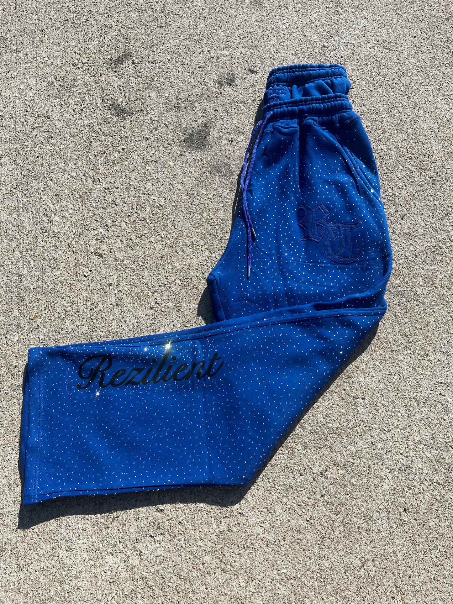 Rezilient Rhinestone Adjustable Band Sweats