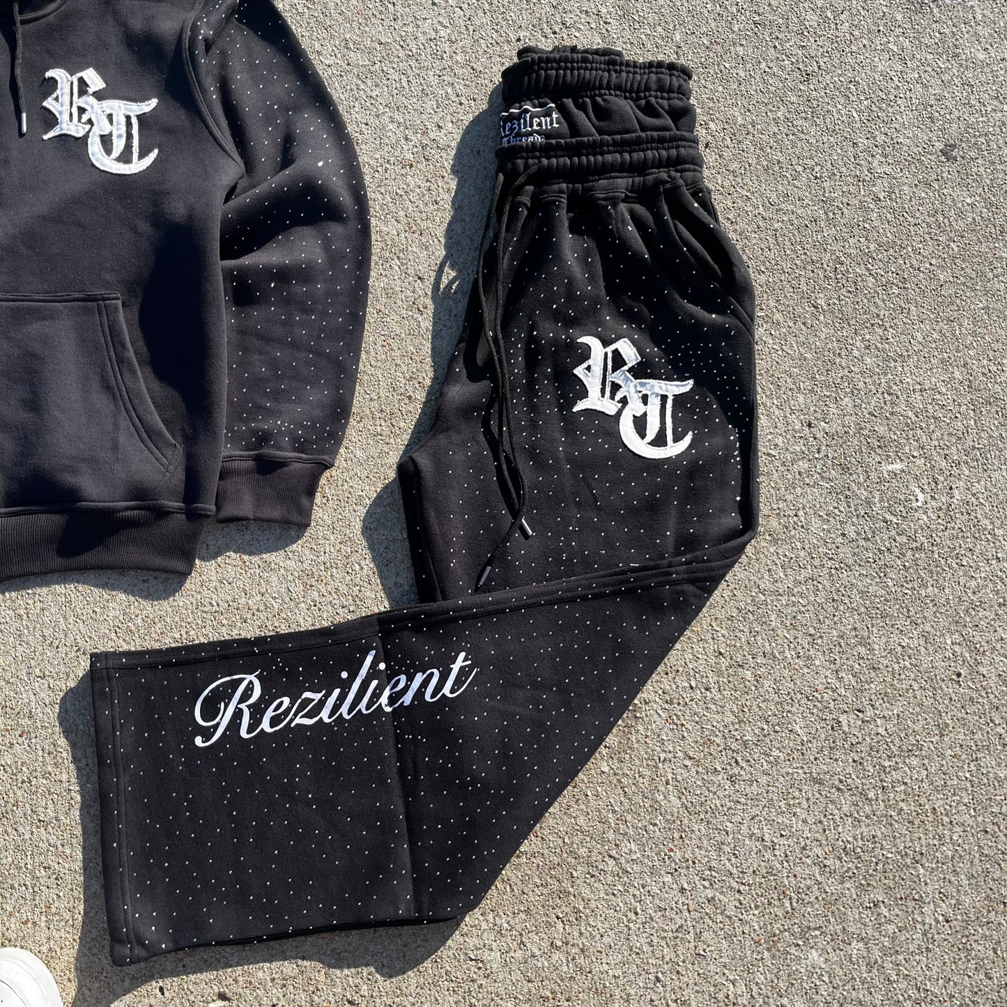 Rezilient Rhinestone Adjustable Band Sweats