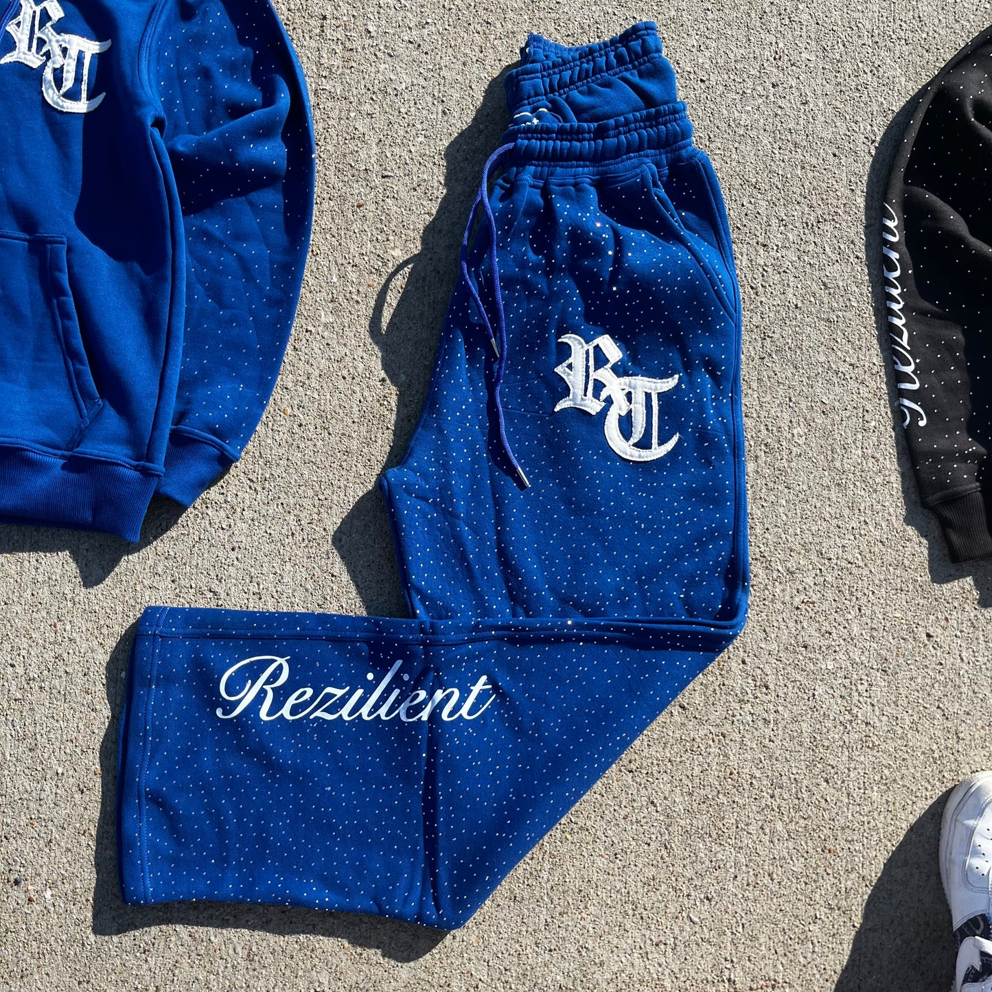 Rezilient Rhinestone Adjustable Band Sweats