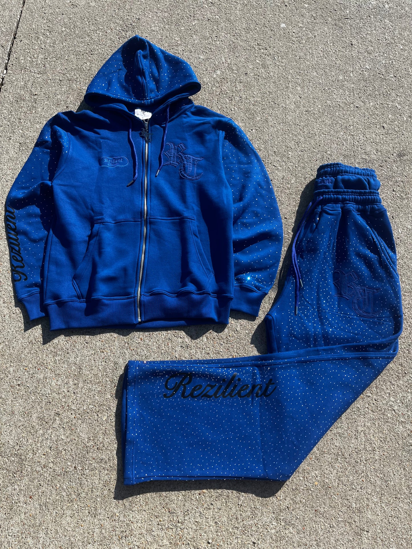 Rezilient Rhinestone Adjustable Band Sweats