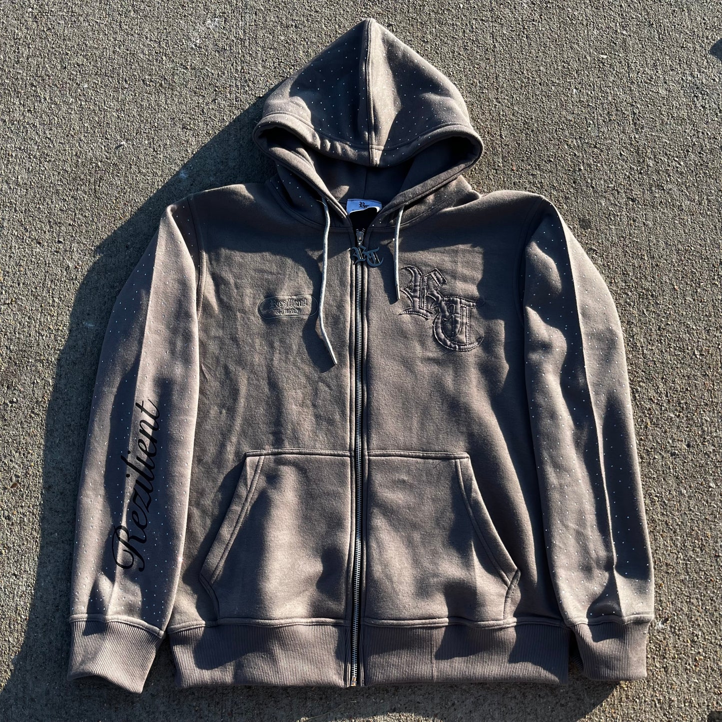 Rezilient Rhinestone ZipUp