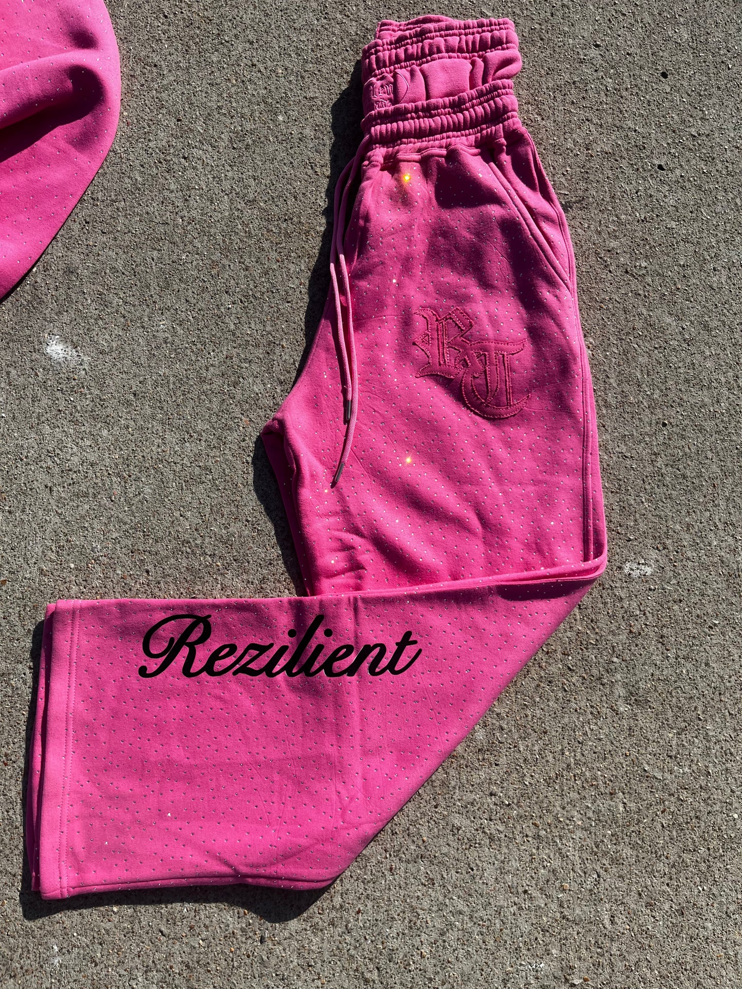Rezilient Rhinestone Adjustable Band Sweats